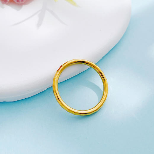 【限时克减150元】足金999 #CNC 5G黄金空心固口戒指多刻面女戒(BE5GJZ00217)（预售产品下单后不退款不退货不换货不补差价 商品图3