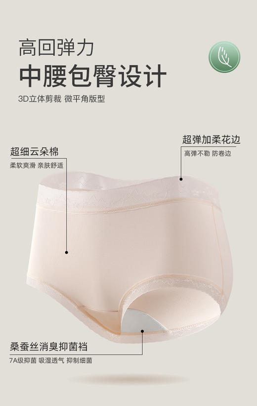 小卫士柔小裤6条装女士内裤 商品图6
