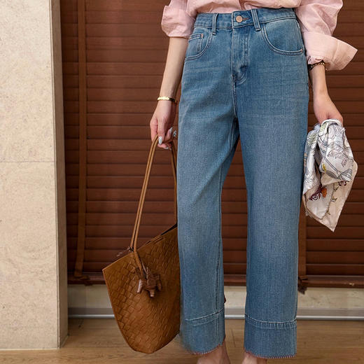 【现货】良木礼牛仔直筒红边法棍裤(66350) 商品图2