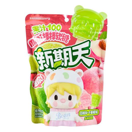 新期天果汁100mini棒棒软糖（白桃味+卡曼橘味）60g/袋 商品图0