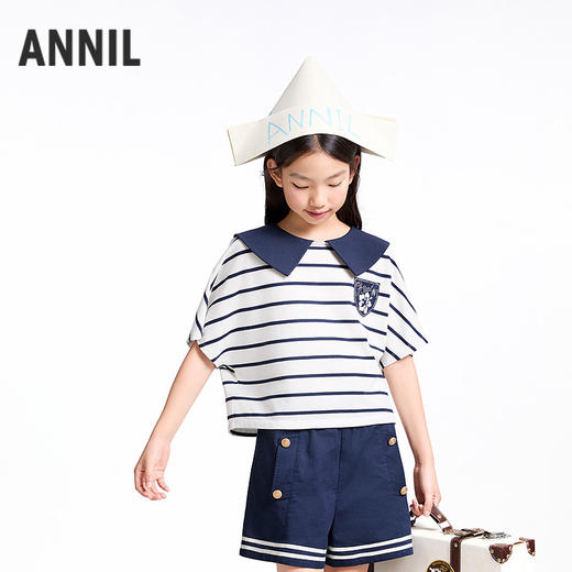 【实体店同款】女童短袖针织衫夏季新款安奈儿童装AG521675 商品图2