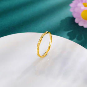 【限时克减150元】足金999 #CNC 5G黄金实心戒指波浪形仿钻条戒(BE5GJZ00092)（预售产品下单后不退款不退货不换货不补差价）（预售产品下单后不退款不退货不换货不补差价）