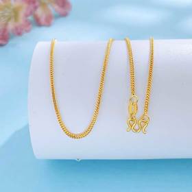 【限时克减150元】足金999 5G黄金实心密圆龙骨链不可调节项链机织项链（面宽约0.9-1.3mm）(BJ5GXL00052-2)（预售产品下单后不退款不退货不换货不补差价）