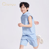 笛莎千与2025夏新款男童休闲无袖衬衫短裤套装 商品缩略图1