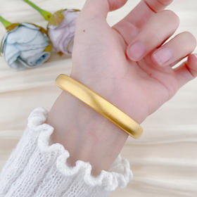 【限时克减150元】足金999.9 古法空心固口手镯光圈素圈轮胎手镯（面宽约8-8.4mm，厚约4.5mm）(AVGFSZ00031-05)（预售产品下单后不退款不退货不换货不补差价）