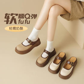 ZHR厚底勃肯半拖鞋女2025夏季新款包头半拖魔术贴一脚蹬懒人鞋