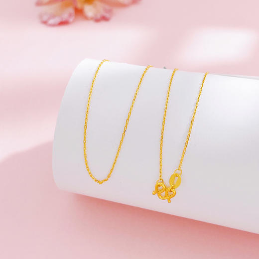 【限时克减150元】足金999 5G黄金不可调节长车十字链机织项链（面宽约0.7-1.1mm）(BJ5GXL00014-2)(特殊产品下单后不退款不退货不换货不补差价) 商品图0