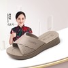 信诺真皮外穿休闲一字拖鞋女款2025夏季新款休闲厚底中年妈妈鞋子5L618-31 商品缩略图0