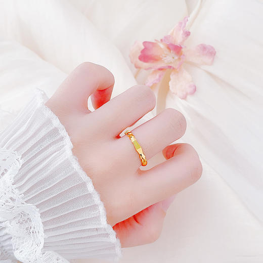 【限时克减150元】足金999.99 【精品】五9黄金实心镜面金蛇骨戒指固口女戒(BFWJJZ00064)（预售产品下单后不退款不退货不换货不补差（预售产品下单后不退款不退货不换货不补差 商品图0