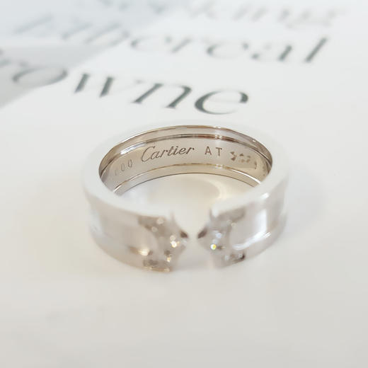 【定制款】AU750白金简约时尚群镶定制款54号开口钻石戒指女士现售价：6180！080425TJ31 商品图6