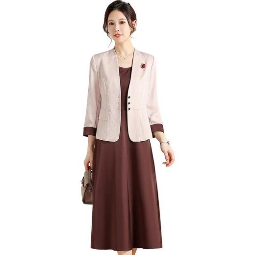 【自】全新升级【铂金会员330/天猫439/差价109】(99540) 洛诗琳25春季新款洋气两件套连衣裙时尚气质通勤轻熟风裙子 商品图4