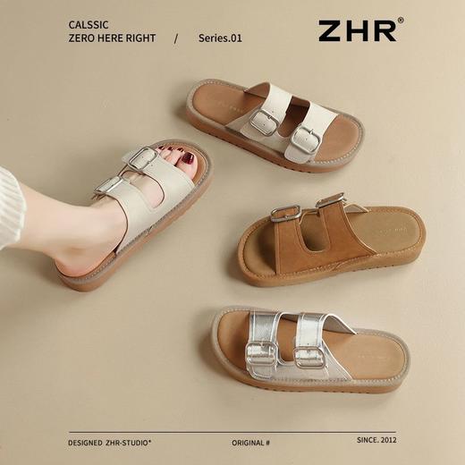 ZHR则则【金属双方扣】平底柔软沙滩鞋2025夏季百搭凉鞋勃肯拖鞋 商品图4