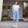 【专属特价】熙世界七分休闲裤女夏季2025年新款百搭高腰垂感宽松阔腿直筒裤子 商品缩略图4