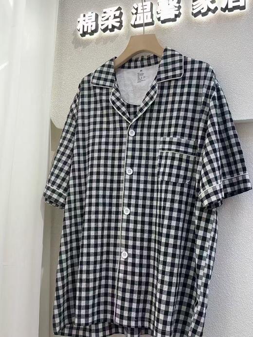 【家居服套装】男士格子短袖长裤家居服女居家服饰睡衣【FF25830/FF25831】 商品图2