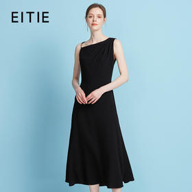 EITIE爱特爱夏季新款时尚法式收腰a字无袖显瘦连衣裙7807516