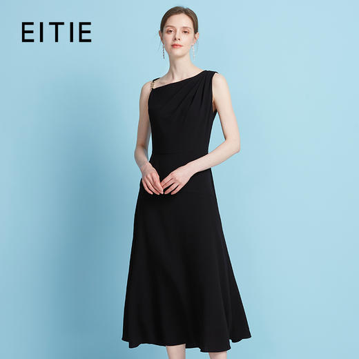 EITIE爱特爱夏季新款时尚法式收腰a字无袖显瘦连衣裙7807516 商品图0