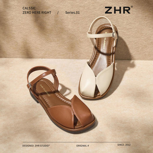 ZHR则则巴恩风包头凉鞋女2025夏新款罗马沙滩凉拖鞋森系复古凉鞋 商品图2