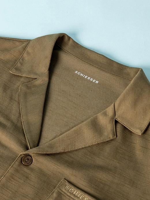 【科技麻】SCHIESSER 德国舒雅男士睡衣春夏款亚麻透气开衫棉莫代尔家居服短袖长裤套装35/21352H 商品图10