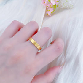 【限时克减150元】足金999 #小红书 空心固口戒指宽面素圈筷子戒指（面宽约3.8-4.2mm）(UQGFJZ00092-1)（预售产品下单后不退款不退货不换货不补差价