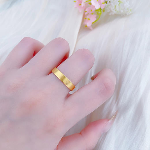 【限时克减150元】足金999 #小红书 空心固口戒指宽面素圈筷子戒指（面宽约3.8-4.2mm）(UQGFJZ00092-1)（预售产品下单后不退款不退货不换货不补差价 商品图0
