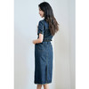 NEELLY纳俪商场同款夏季新款牛仔短袖连衣裙女港风小众工装风长裙N25044Y04557 商品缩略图3