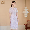 佐尔美夏季新款新中式国风时尚气质桑蚕丝连衣裙女M42LS49 商品缩略图1