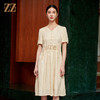 佐尔美夏季新款新中式国风时尚气质100%桑蚕丝连衣裙女M42LS42 商品缩略图1
