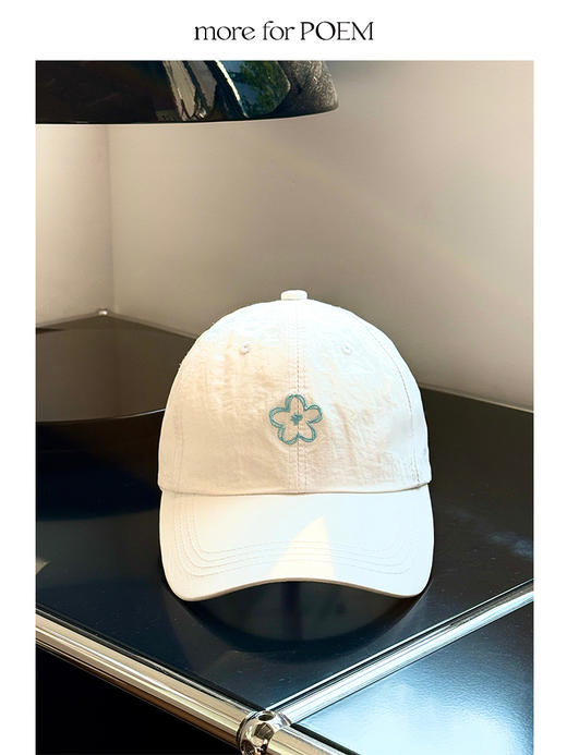 moreforPOEM 25/SS 花朵刺绣速干轻薄透气棒球帽尼龙鸭舌帽 商品图4