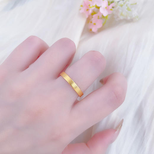 【限时克减150元】足金999  空心固口戒指宽面素圈筷子戒指（面宽约2.8-3.2mm）(UQGFJZ00092-2)（预售产品下单后不退款不退货不换货不补差价 商品图0