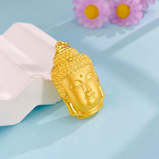 【限时克减150元】足金999.9 #超轻 【精品】空心佛佑平安佛头吊坠(AUWDZ00070-2)预售产品下单后不退款不退货不换货不补差价 商品图2