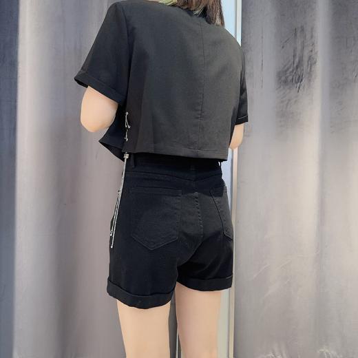 NC一粒扣翻边牛仔短裤50320夏季020182105050 商品图1