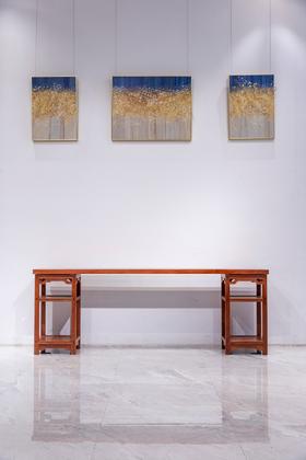 红桥红  家具严选  缅甸花梨(大果紫檀）  【238一块玉架几案】