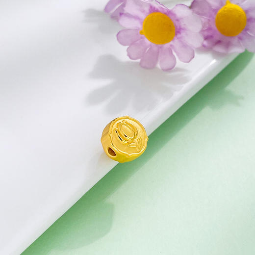 【限时7.5折】【定价黄金】足金 【精品】3D硬金空心郁金香圆形手串配件(AU3DSC00002)（预售产品下单后不退款不退货不换货不补差价） 商品图2