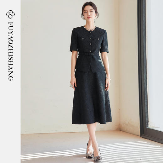 FUYAO扶摇  望南云慢 2025夏日绝美穿搭国风提花轻奢西装时尚套装 商品图4