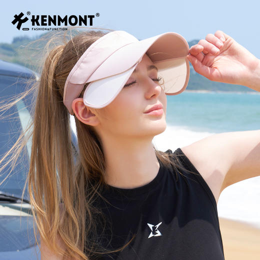 【代发】卡蒙KENMONT速干跑步防晒帽伸缩帽檐防紫外线高尔夫空顶帽成人款6116 商品图1