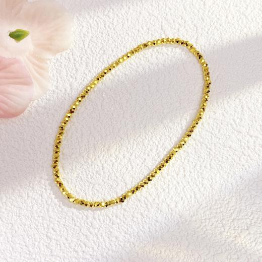 【限时克减150元】足金999 #电商超轻 【无字印】5G黄金爆闪蹦迪珠手链弹力绳手串（金珠约1.9-2.3mm）(AK5GSC00015-2)（预售产品下单后不退款不退货不换货不补差价） 商品图1