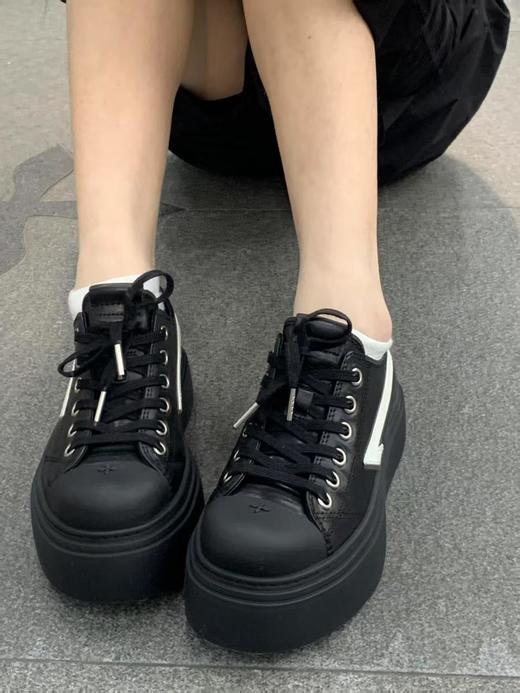 SMFK牛皮革COMPASSMETEORROVE流星低帮板鞋厚底十字花休闲鞋（HC） 商品图12