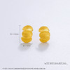 【限时克减150元】足金999.9 #清新 【精品】实心INS风极简几何椭圆拉丝凹面耳饰耳钉耳圈(AWWES00315)（预售产品下单后不退款不退货不换货不补差价 商品缩略图2
