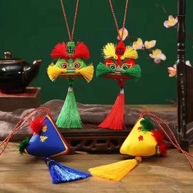 【买一送一❗虎头刺绣挂件香囊】草本植物填充，驱蚊驱虫，精梳棉芳香通窍，端午节粽子香包挂件随身艾草挂饰项链挂脖香囊QQ