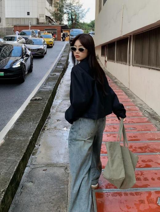 亚历山大王品牌徽标系带闭合棉托特包Tote包购物袋手提单肩包（HH） 商品图12