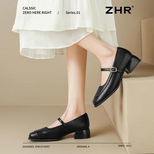 ZHR则则方头玛丽珍鞋女2025新款法式温柔单鞋复古小皮鞋浅口女鞋 商品图7