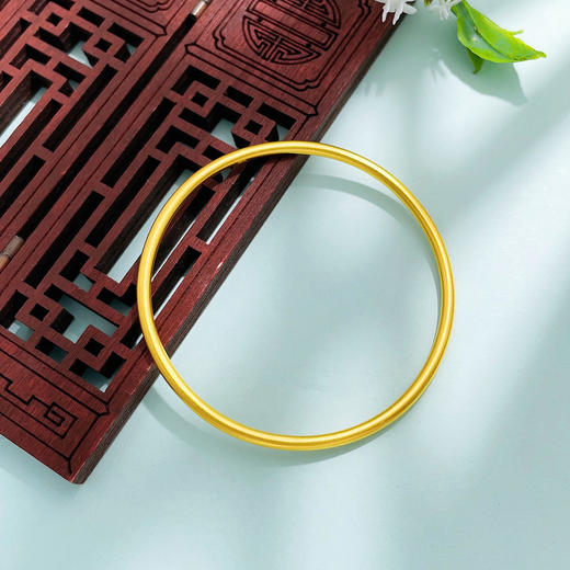 【限时克减150元】足金999 #电商超轻  #标重  古法空心我爱你素圈手镯（面宽约2.3-2.7mm）(AUGFSZ00001-1)预售产品下单后不退款不退货不换货不补差价） 商品图2