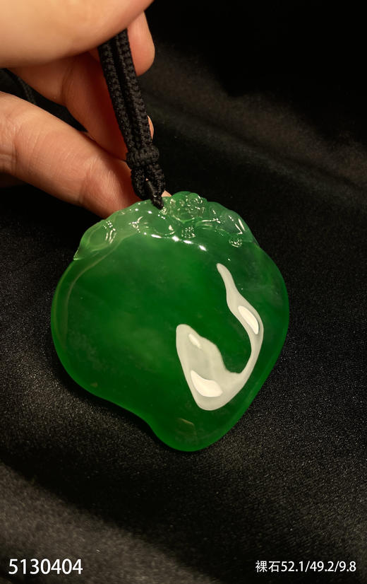 高冰艳绿寿桃素件【5130404】具体价格微信咨询 商品图2