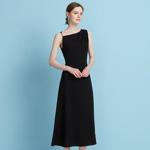 EITIE爱特爱夏季新款时尚法式收腰a字无袖显瘦连衣裙7807516 商品图2