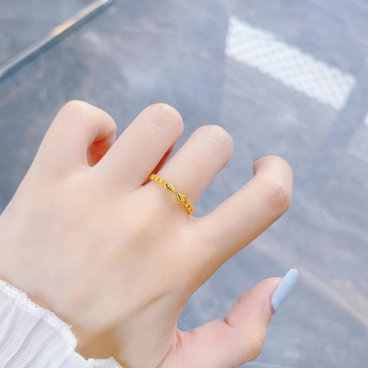 【限时克减150元】足金999 #520快乐 #母亲节 #在逃公主 5G黄金实心活口少女心蝴蝶结女戒(AG5GJZ00367)（预售产品下单后不退款不退货不换货不补差价 商品图0