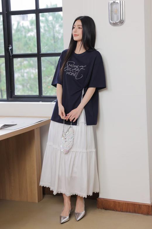 章那汀 中长款设计感开衩T恤5A21T58270/451897预售 商品图4