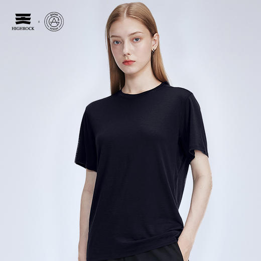 天石鹅铠甲夏季弹力舒适美利奴羊毛T恤男女同短袖户外运动速干半袖 商品图9