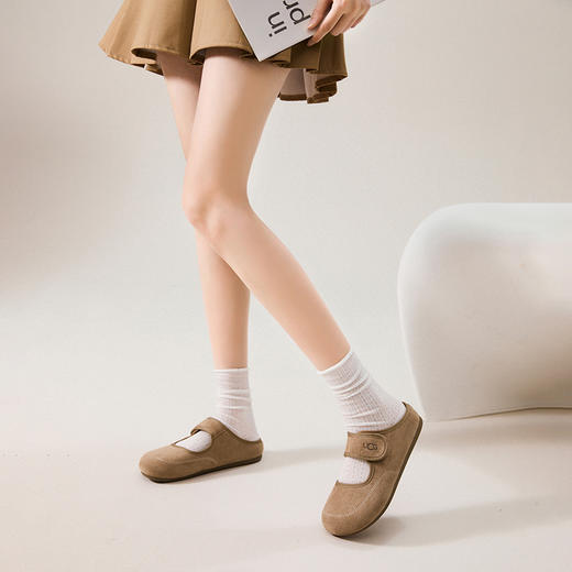 【限时秒杀】西遇玛丽珍勃肯鞋女新款春夏丑萌圆头穆勒鞋平底包头半拖鞋V0556520 商品图2