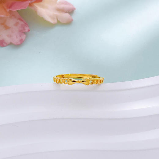 【限时克减150元】足金999 #520快乐 #母亲节 #在逃公主 5G黄金实心活口少女心蝴蝶结女戒(AG5GJZ00367)（预售产品下单后不退款不退货不换货不补差价 商品图1