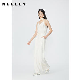 NEELLY纳俪商场同款夏季新款麻花褶皱吊带背心女气质精致打底上衣N25044R04561